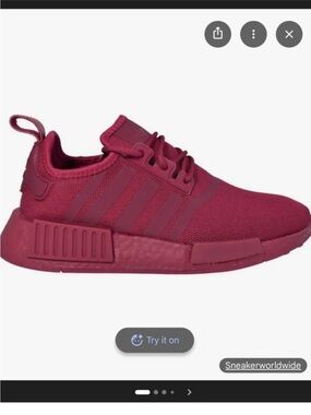 adidas NMD R1 Athletic Shoes in Burgundy